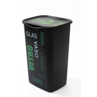Pattumiera Bidone Per Raccolta Differenziata Riciclo Vetro 50 Litri