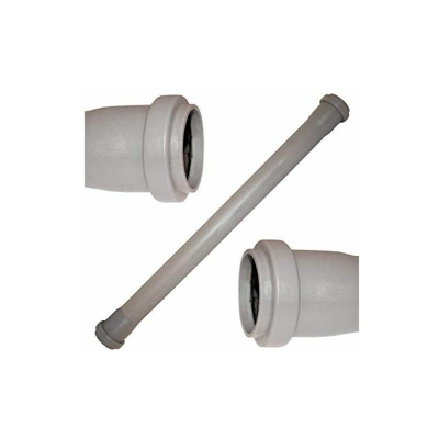 Idrolabor Tubo Per Scarico Acque Scure In Polipropilene Grigio Con 2 Bicchieri