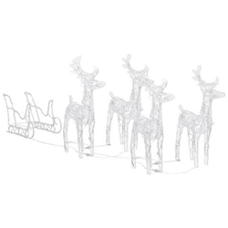 Decorazione Natalizia Rene E Slitta 400 Led In Acrilico en oferta