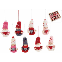 Decorazioni Natalizie da appendere per albero di Natale e la casa a forma di bamboline 24 pezzi precio