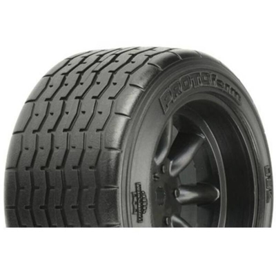 Pro-Line 1:10 Auto stradale Ruote complete On-road 8 raggi Nero 2 pz.