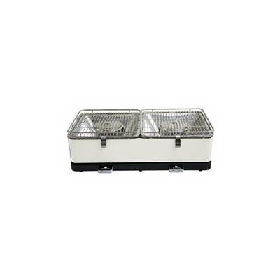 Feuerdesign Santorin Grill E Pinza Per Barbecue, 2 Superfici Griglianti, Dimensioni 34 X 34 Cm, Lavabile In Lavastoviglie, Ventola Rimovibile, Borsa