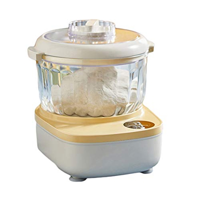 AWYGHJ Robot da Cucina, Mini impastatrice Domestica compatta elettrica da 80 W, Ciotola per impastare in Vetro da 2 QT e Corpo in Acciaio Inossidabile