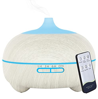 Hantoc Diffusore di Oli Essenziali 550ml, Umidificatore Ultrasuoni Diffusore di Aroma Diffusori Oli Profumati Nebulizzatore Silenzioso Automatico 7 Co