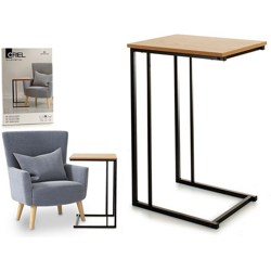 Tavolo aggiuntivo Marrone Nero Metallo Legno di pino (30 x 60 x 40 cm) en oferta
