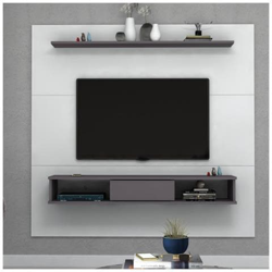 Pannello Porta Tv Da Parete Bianco Cemento Sline 178x3,6x H168 Cm en oferta