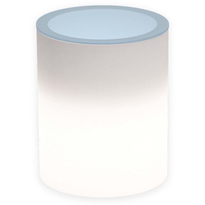 Tavolino Relax Bright Led Multicolor Con Cavo in Polimero Monacis- Vetro Ø40 Cm 50 H