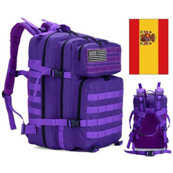 Molle Militare, Zaino Tattico Dell' esercito Da Viaggio Da Uomo, Zaino Impermeabile Da Viaggio, Borsa Da Viaggio [ bandiera Spagnola Viola] características