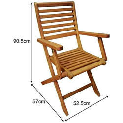 Set Di 4 Poltrone Da Giardino Pieghevoli In Eucalipto Fsc - 57 X 52 X H. 90 Cm precio