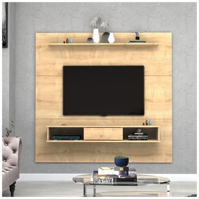 Pannello Porta Tv Da Parete Pino Sline 178x3,6x H168 Cm
