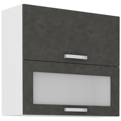 Mobile Alto Con 2 Ante Basculanti - L 80 X P 31,6 X H 72 - Grigio Opaco - Lassen en oferta