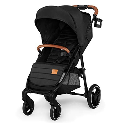Kinderkraft Passeggino Leggero GRANDE 2020, Pieghevole, Sedile Spazioso, Ampia Cappottina, Accessori, Nero