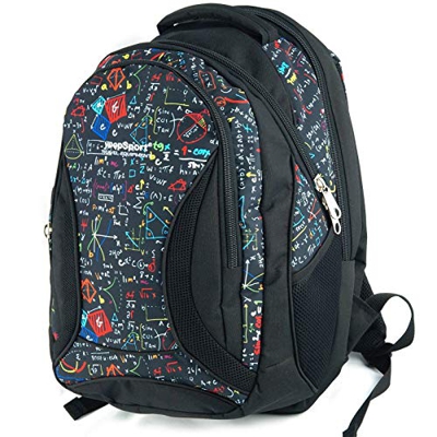 Zaino scuola di grandi dimensioni per ragazzi e ragazze 40 litri yeepSport S106dx (algebra)