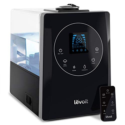 LEVOIT Umidificatore Ambiente Ultrasuoni 6L per Bambini, Aromaterapia con Nebbia Fredda/Calda, Ultrasilenziosa Modalita Sonno e Auto, 12 Ore Timer, Co