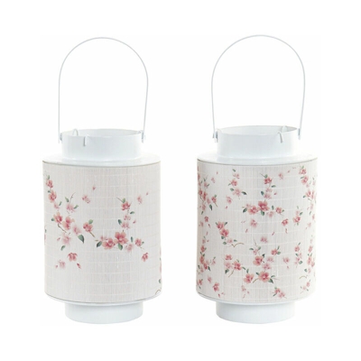 Portacandele Fiori Metallo Bambù (18 x 18 x 28 cm) (2 pcs) - Dkd Home Decor