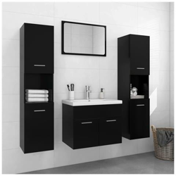 Set Mobili Da Bagno Nero In Truciolato precio