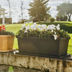 Fioriera Liscia Cm 100 Antracite in Polimero Monacis - 100X47X38 H características