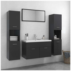 Set Mobili Da Bagno Grigio In Truciolato en oferta