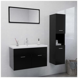 Set Mobili Da Bagno Nero In Truciolato precio
