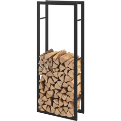 Legnaia 60 x 150 x 25 cm Portalegna, telaio per accatastare legna Acciaio nero características
