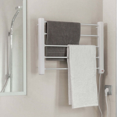 Portasciugamani Elettrico da Parete InnovaGoods 65W Bianco Grigio (5 aste)