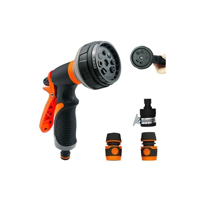 Pistola Acqua giardino, ConnettoreRapido e Waterstop per EstremitÃ del tubo, Adattatore per Rubinetto Filettato, Impianto di Lavaggio per Auto per la