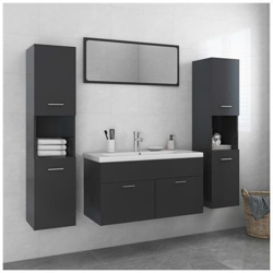 Set Mobili Da Bagno Grigio In Truciolato precio