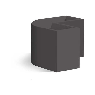 Fioriera Angolare Flowerpot Antracite in Polimero Monacis - Cm 160X35X50 H