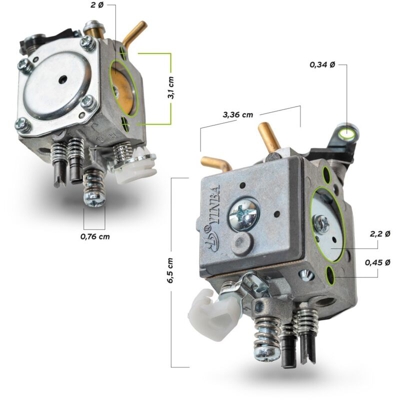 Carburatore motore 2T 72-75cc motosega