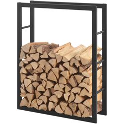 Legnaia 80 x 100 x 25 cm Portalegna, telaio per accatastare legna Acciaio nero precio