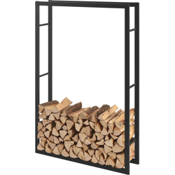Legnaia 100 x 150 x 25 cm Portalegna, telaio per accatastare legna Acciaio nero precio