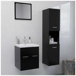 Set Mobili Da Bagno Nero In Truciolato en oferta