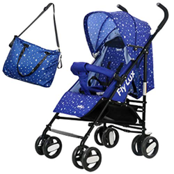 Bakaji Passeggino Fly Lux Richiudibile Chiusura Ombrello Compatto e Leggero per Bambini 6+mesi con Borsa Mamma Coordinata Telaio in Metallo Copertura  precio