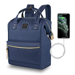 Hethrone Zaino Donna Scuola Porta PC 15.6 Pollici per UniversitÃ, Viaggio, Lavoro, Stile Casual con USB (Marina Militare USB) en oferta