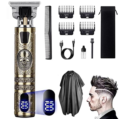 Tagliacapelli Uomo Professionale,Taglia Capelli per Uomo Professionale,Trimmer,Macchinetta Tagliacapelli Uomo Elettrico con Led Prompt Light,Rasoio Ca