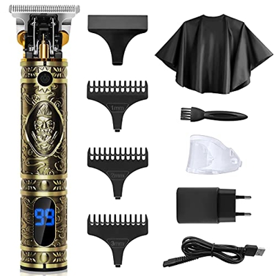 trimmer barba,macchinetta per capelli professionale,taglia barba elettrico,Con LCD, 3 pettini limite, mantello da parrucchiere,hair trimmer,Tagliacape