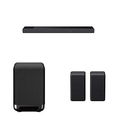 Sony HT-A7000 - Soundbar TV Bluetooth a 7.1.2 Canali + Sony SA-SW5 - Subwoofer Premium per Soundbar HT-A7000, 300W (Nero) + Sony SA-RS3S - Speaker pos