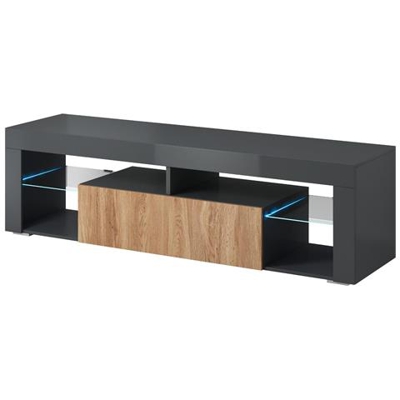 Mobile Tv Titan - 140 Cm, Anthracite / Wotan + Led