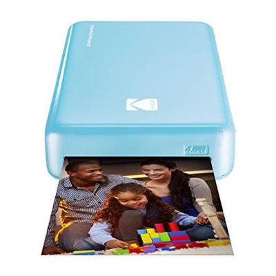 Kodak - stampante Fotografica Mini 2 hd, Istantanea, Senza Fili E Mobile Con Tecnologia Di Stampa Brevettata 4pass, Compatibile Con Ios E Android, Blu
