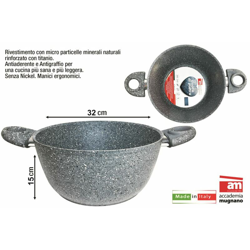 Casseruola Cuore Di Pietra Cm.32 2 Manici características