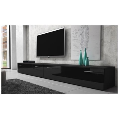 Mobile Da Soggiorno Mobile Tv Porta ''boston'' - 300 Cm (2x 150 Cm) - Nero