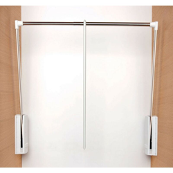 Appendiabito saliscendi per armadio Servetto 2004 cm 77-120 | Bianco nichelato precio