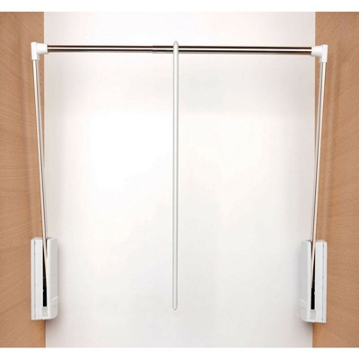 Appendiabito saliscendi per armadio Servetto 2004 cm 77-120 | Bianco nichelato