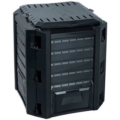 Contenitore di compostaggio nero da 380 litri
