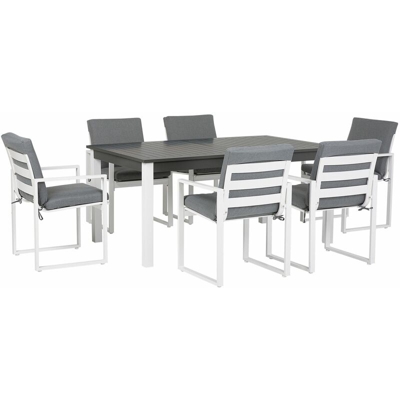 Set da giardino tavolo e 6 sedie in alluminio PANCOLE