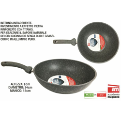 Padella Cuore Di Pietra Cm.24 Saltapasta en oferta