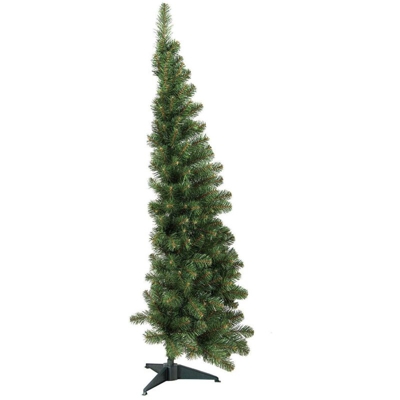 Albero di Natale "Metà", mezzo albero da parete, Altezza 150 cm, versione per spazi ridotti, 237 rami, 45 x 71 x 150 cm