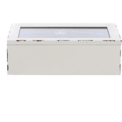 Scatola Portabustine In Legno Con Coperchio Bianco precio