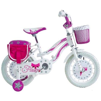Bicicletta Fiocco Bkt Taglia 16 Bici Per Bambina Età 5 - 8 Anni Con Rotelle
