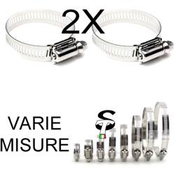 Fascette Stringitubo Inox 2 pezzi fascetta Acqua Gas Auto Moto misure 25-40mm Nr04 STI precio
